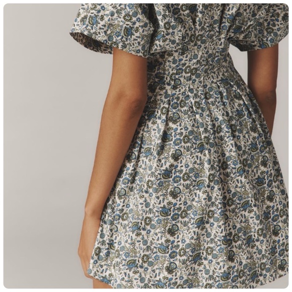 NWT Anthropologie The Tobie Mini Shirt Dress by Exquise All-Over-Floral - Picture 5 of 12